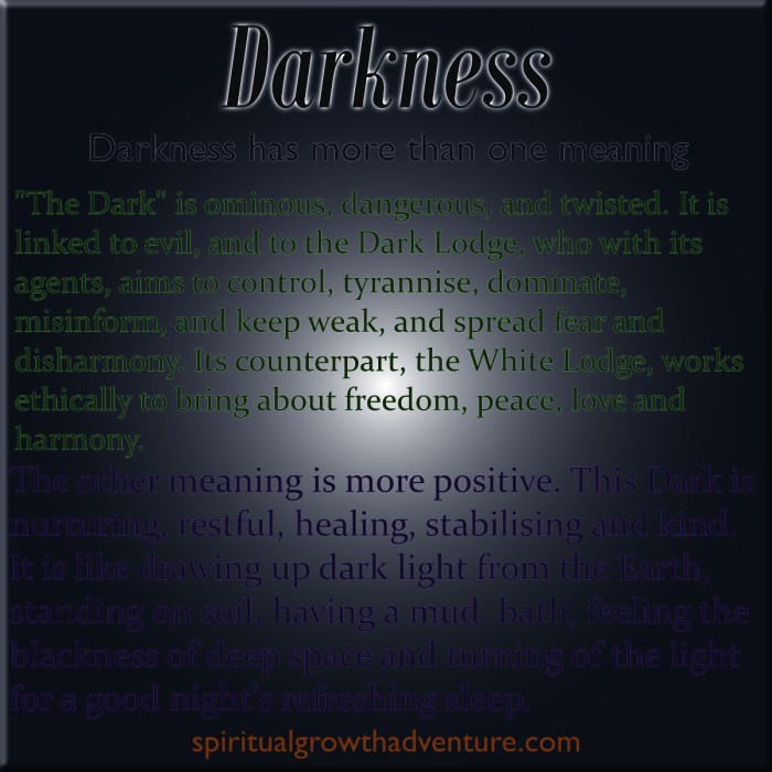 about darkness